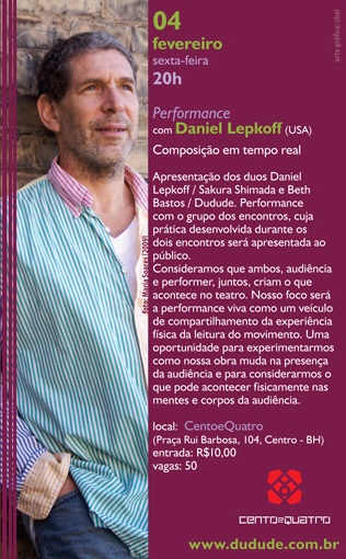 flyer encontros Daniel Lepkoff / Divulgação